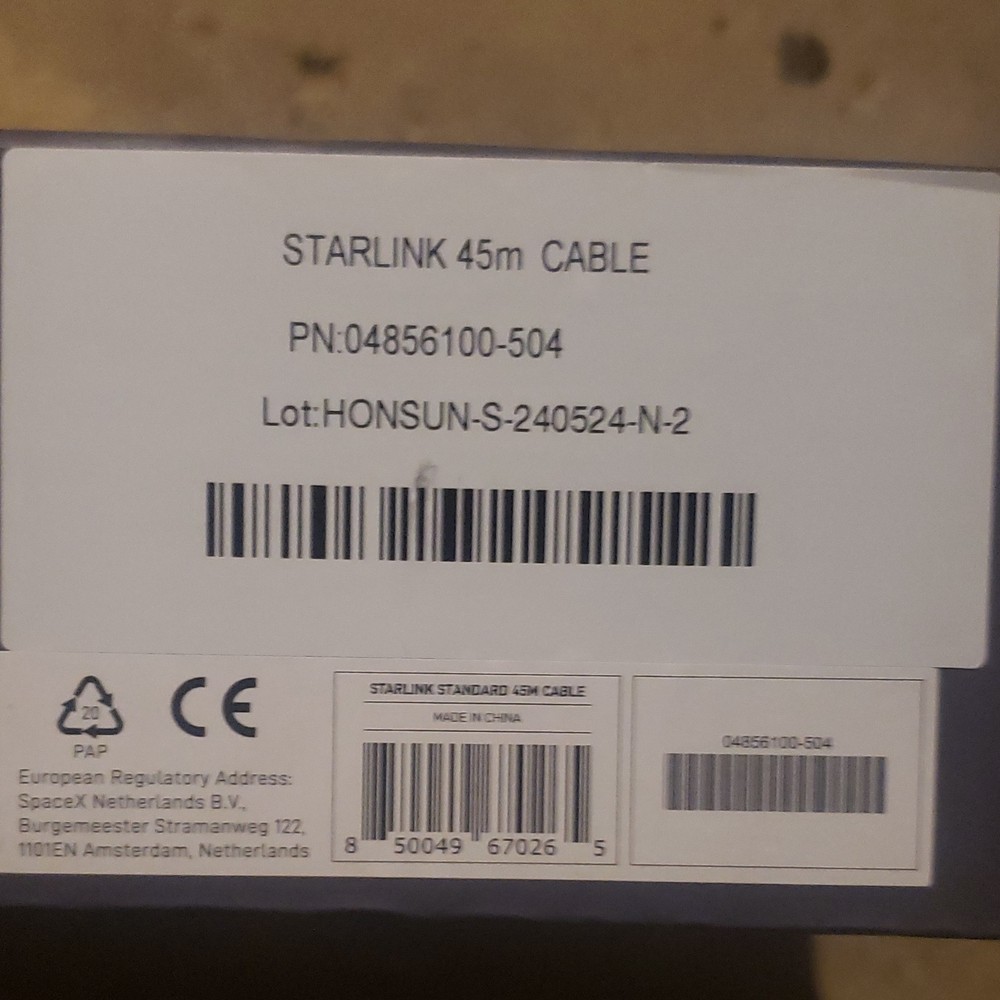 Starlink Home Network 40 meter cable