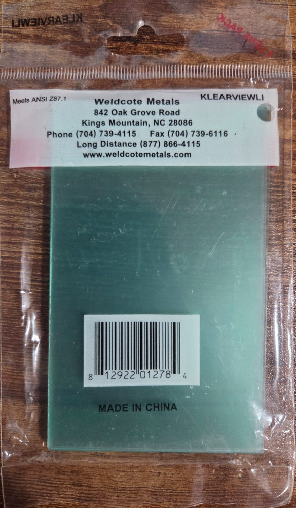 WELDCOTE KLEARVIEWLI Klear-View Inside Cover Lens, 5/PACK