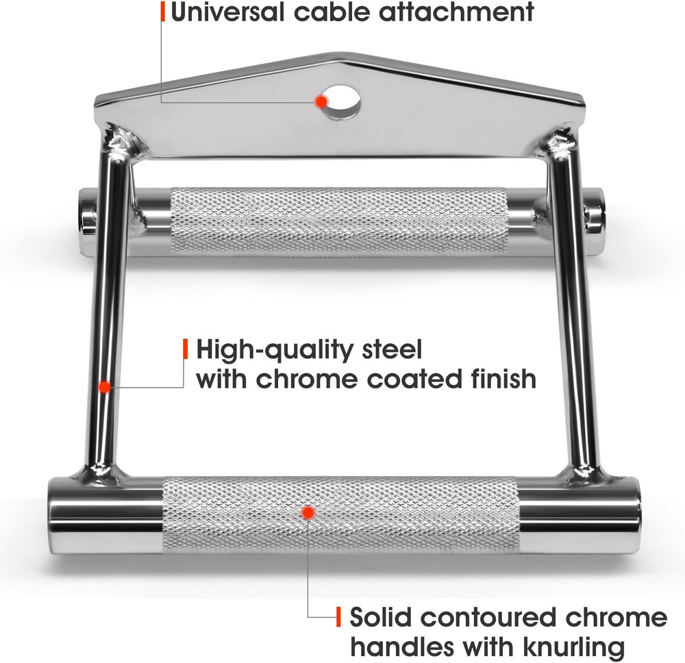 Cable Machine Attachment, Double D Handle & Tricep Rope Cable Attachment, Weight