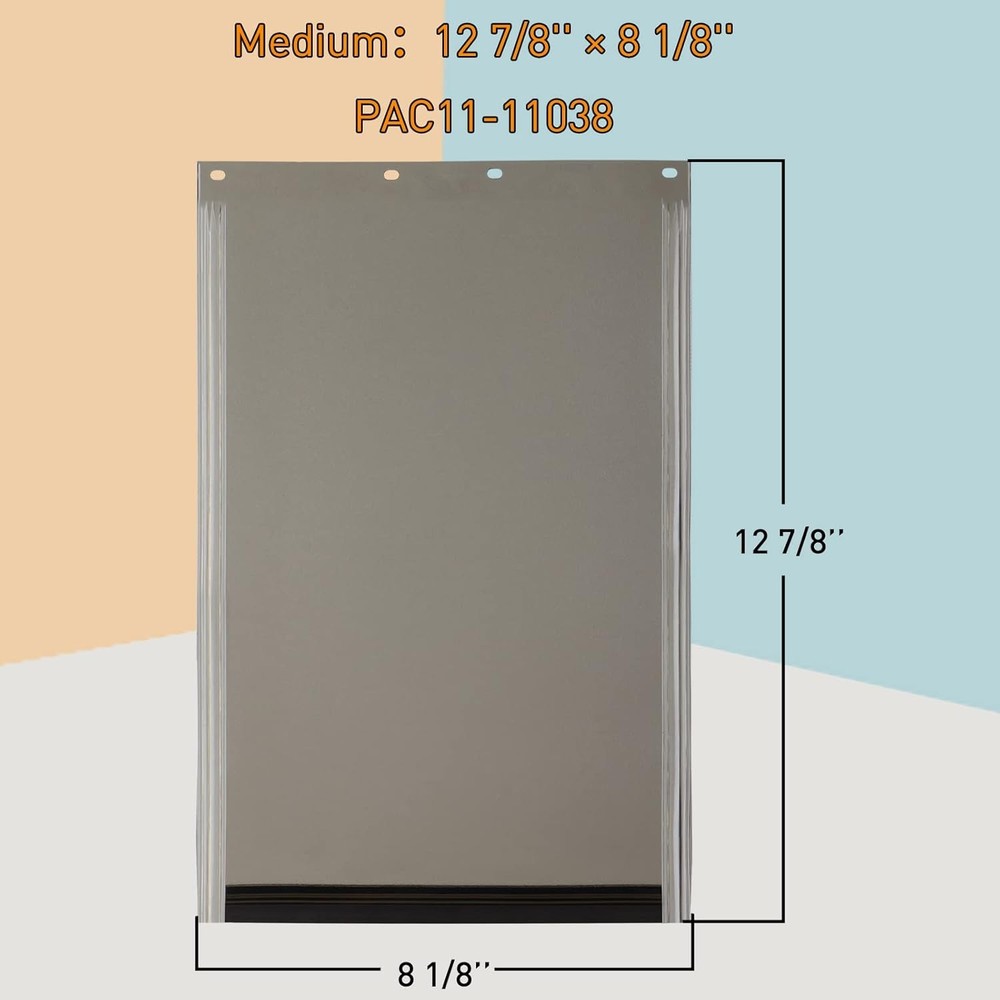 Dog Door Replacement Flaps,Medium Flap Medium, Gray