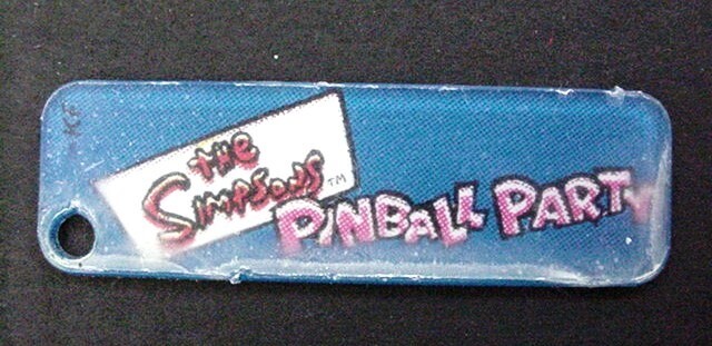 Simpsons Pinball Party Rectangular Stern Key Chain