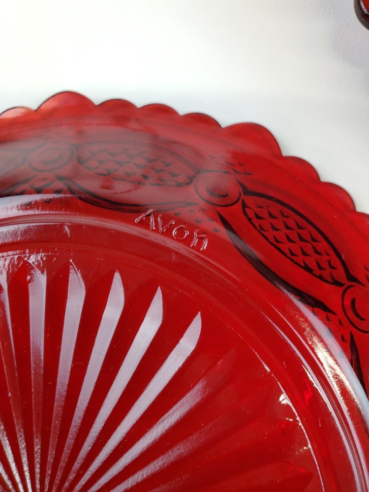 Avon Cape Cod Ruby Red Lunch Plates (Set of 4)