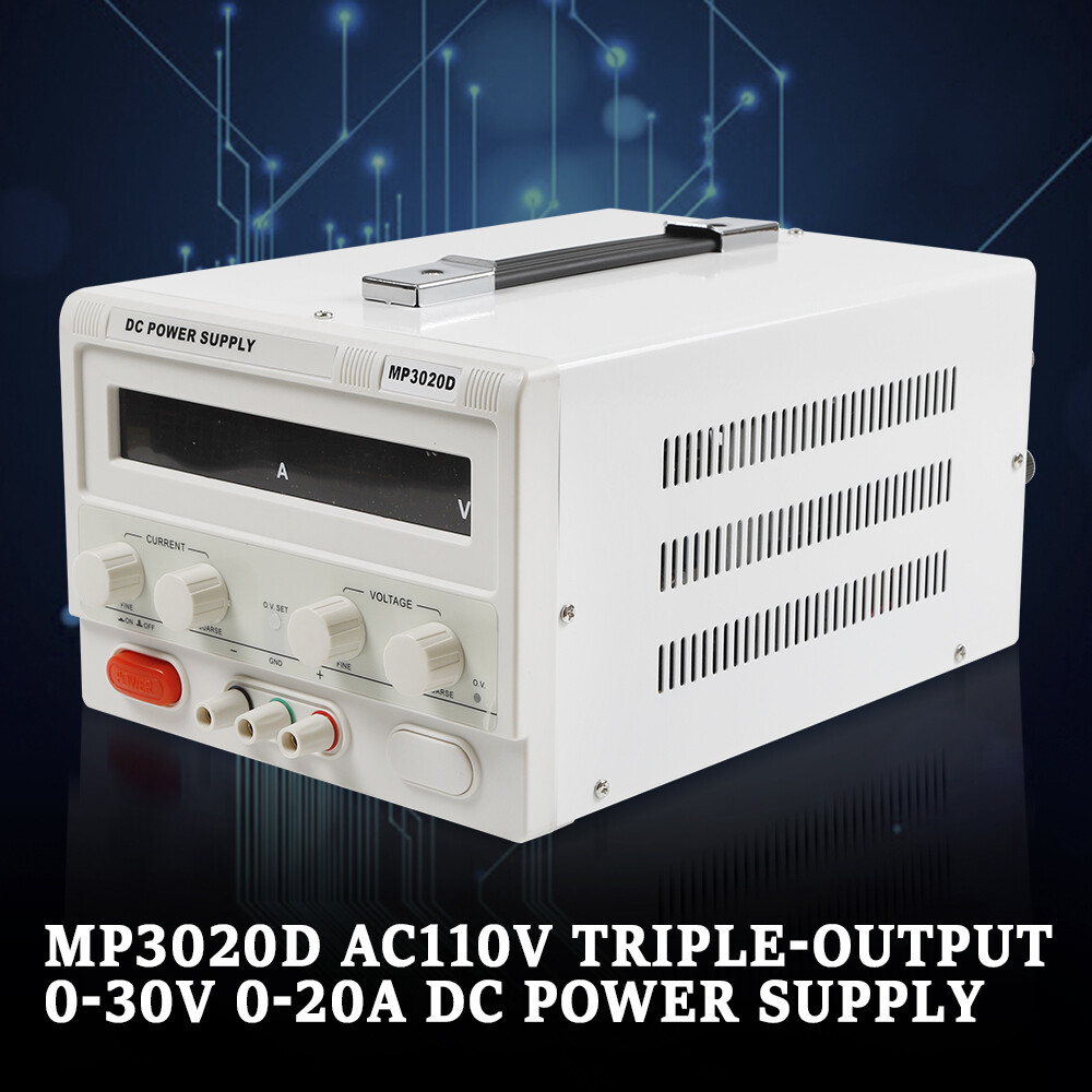 0-30V 0-20A DC Power Supply Variable Digital Lab Test Adjustable High Precision