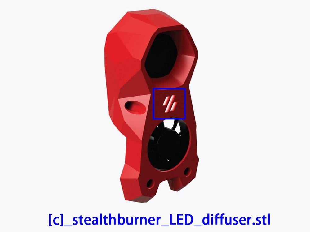 (2) Stealthburner LED Diffuser Transparent SLA Clear Resin 50μm coated with UVLS