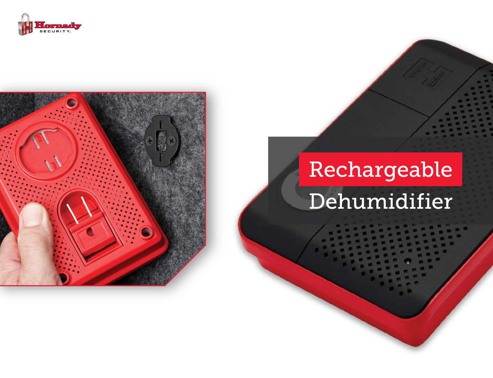 Hornady Rechargeable Dehumidifier - Portable Moisture Absorbers with Silica Gel