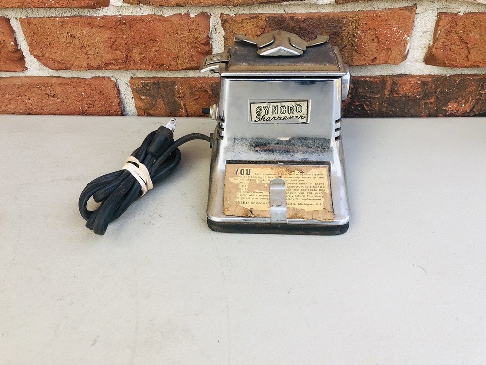 Rare Syncro Electric Hone Barber Razor Sharpener 1950s Sharpening