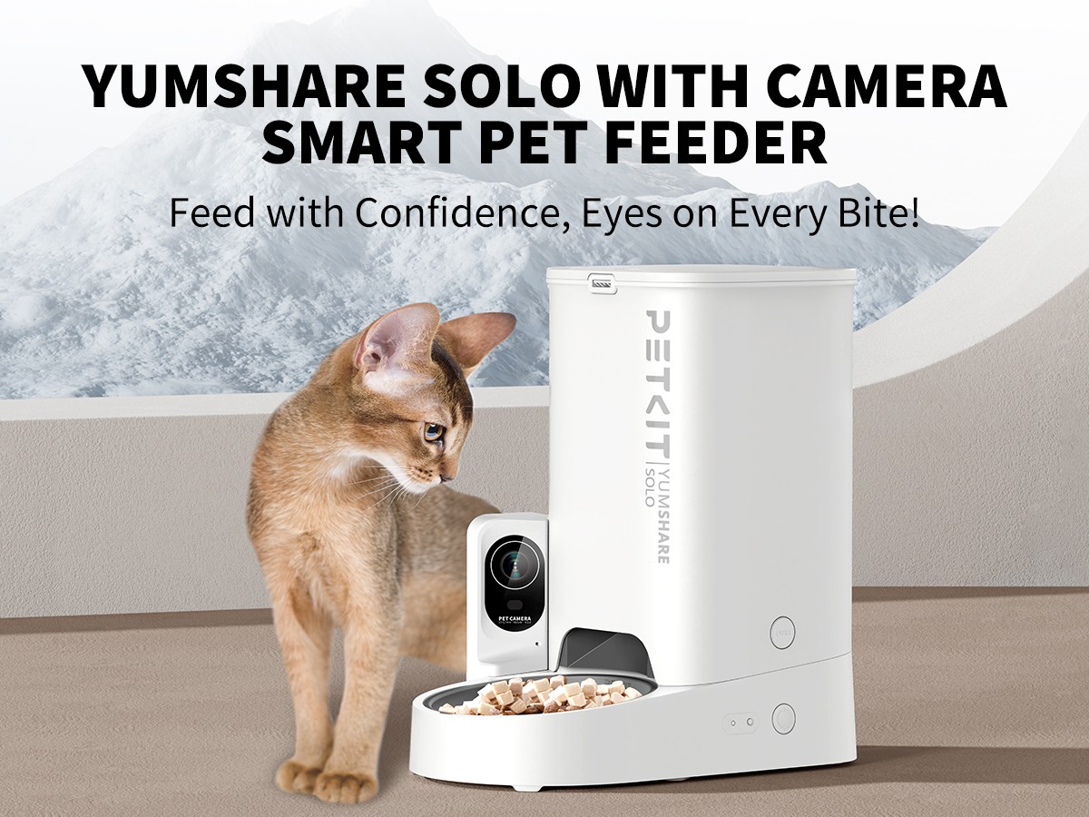 PETKIT 3L Automatic Cat Feederwith Camera, 2.4G WiFi Pet Feeder for Cat & Dog