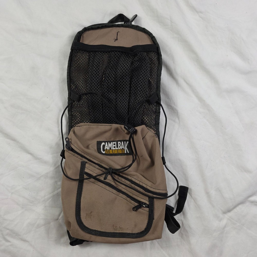 CamelBak Mule Hydration Pack Tan Black Outdoor Hiking Backpack Camping Trails