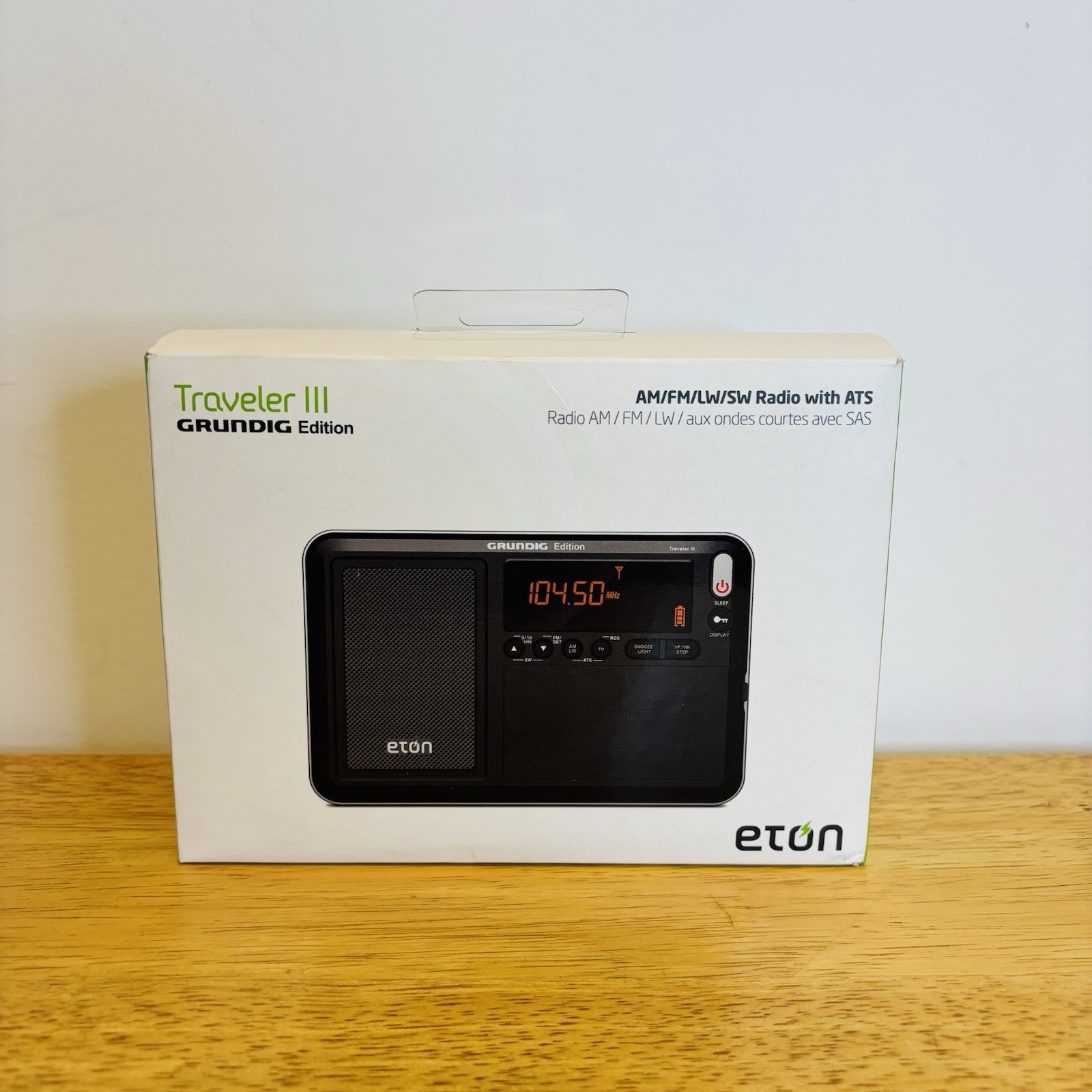 Eton Grundig Traveler III Edition Black Radio/AM/FM/LW/SW Alarm New Open Box