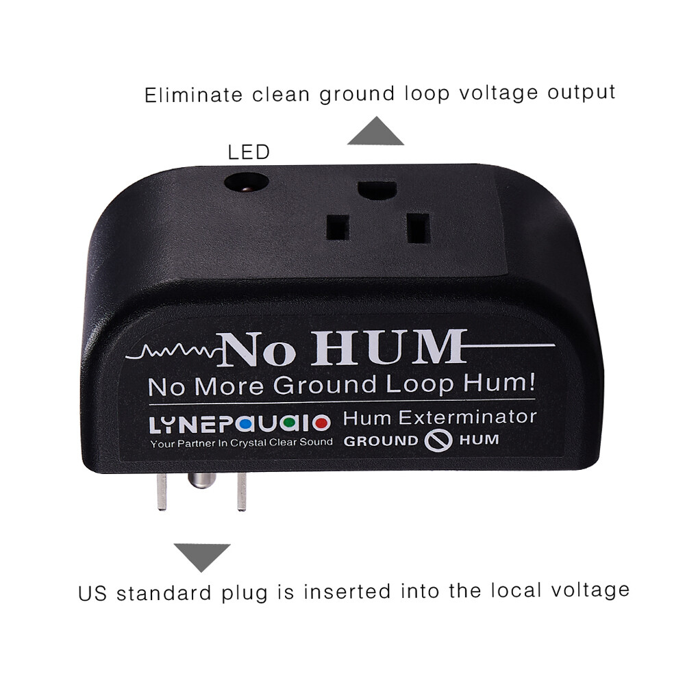LINEPAUDIO Buzz Eliminator AC Ground Loop Noise Eliminator Plug-In AC Buzz R5A0