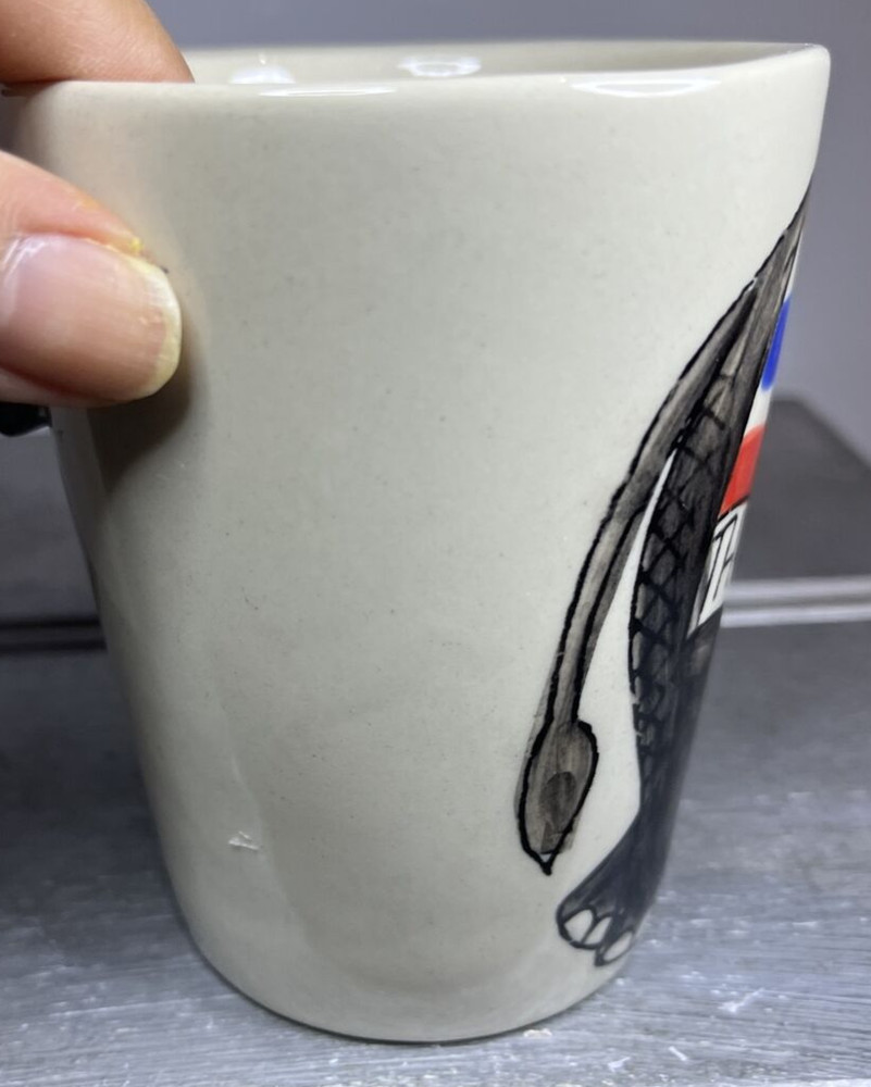 Thailand Hand Painted Ceramic Elephant Mug Collectable Drinkware
