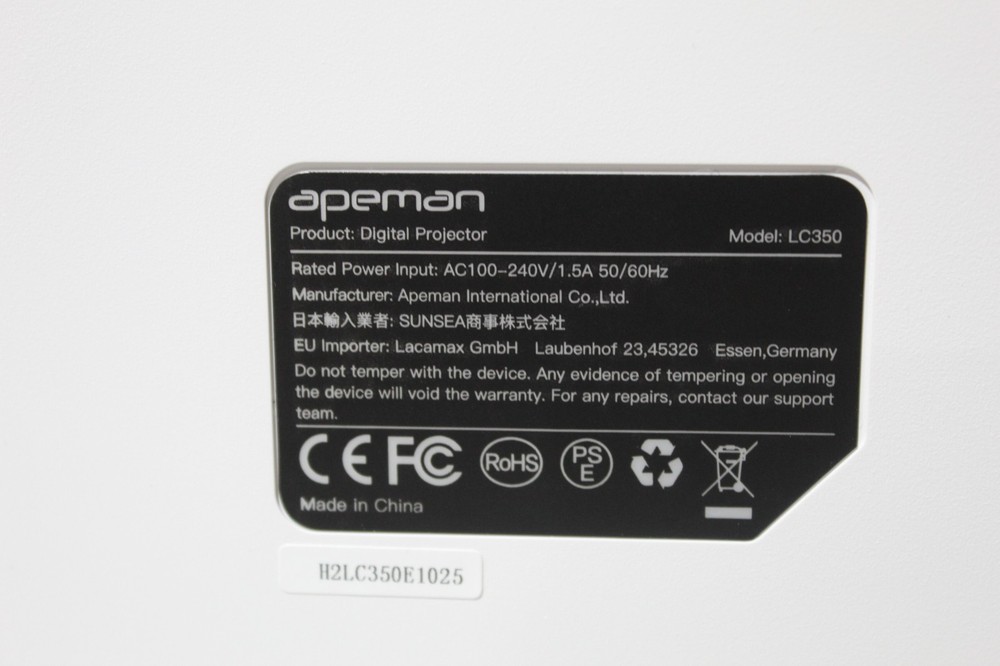 Apeman Model: LC350 Digital Projector White