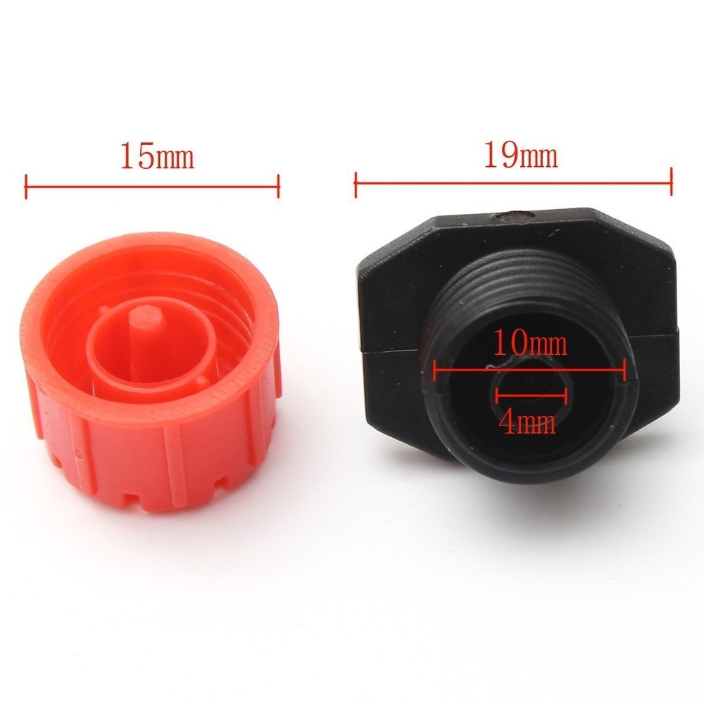 Durable Plastic 360° Adjustable Irrigation Drippers - 100pcs for Effective Use