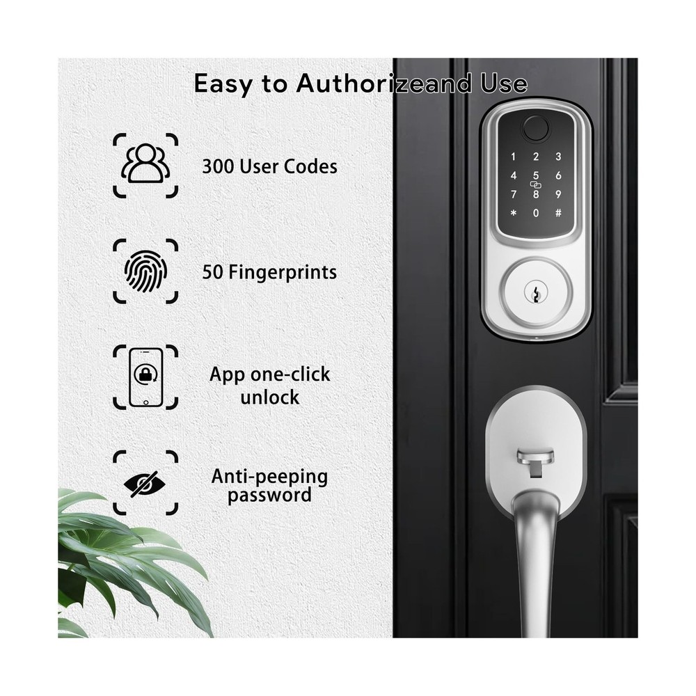 Keyless Entry Door Lock with Handle Set, Keyless Entry Deadbolt wit... Fast Ship