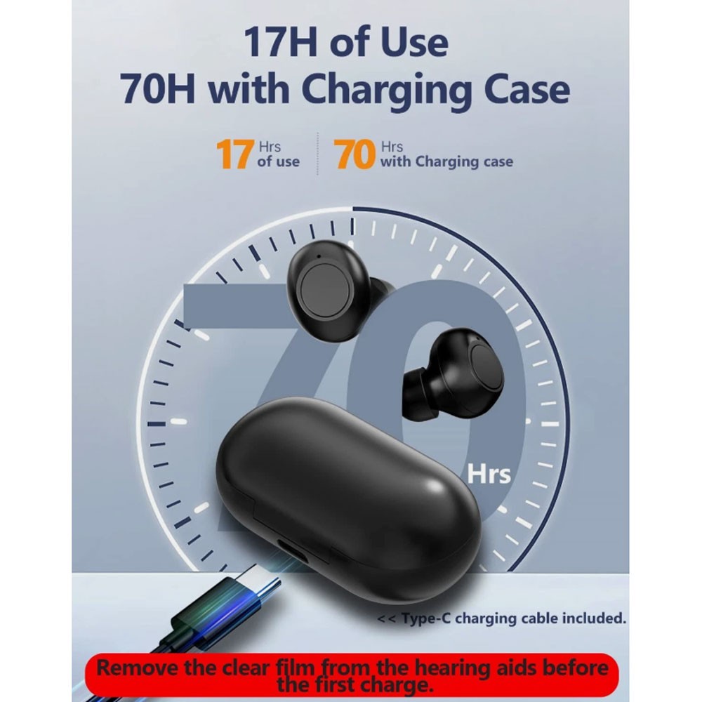 Digital Re chargeable Hearing Aid Sound Amplifier Adjustable Volume ITE NEW HOT