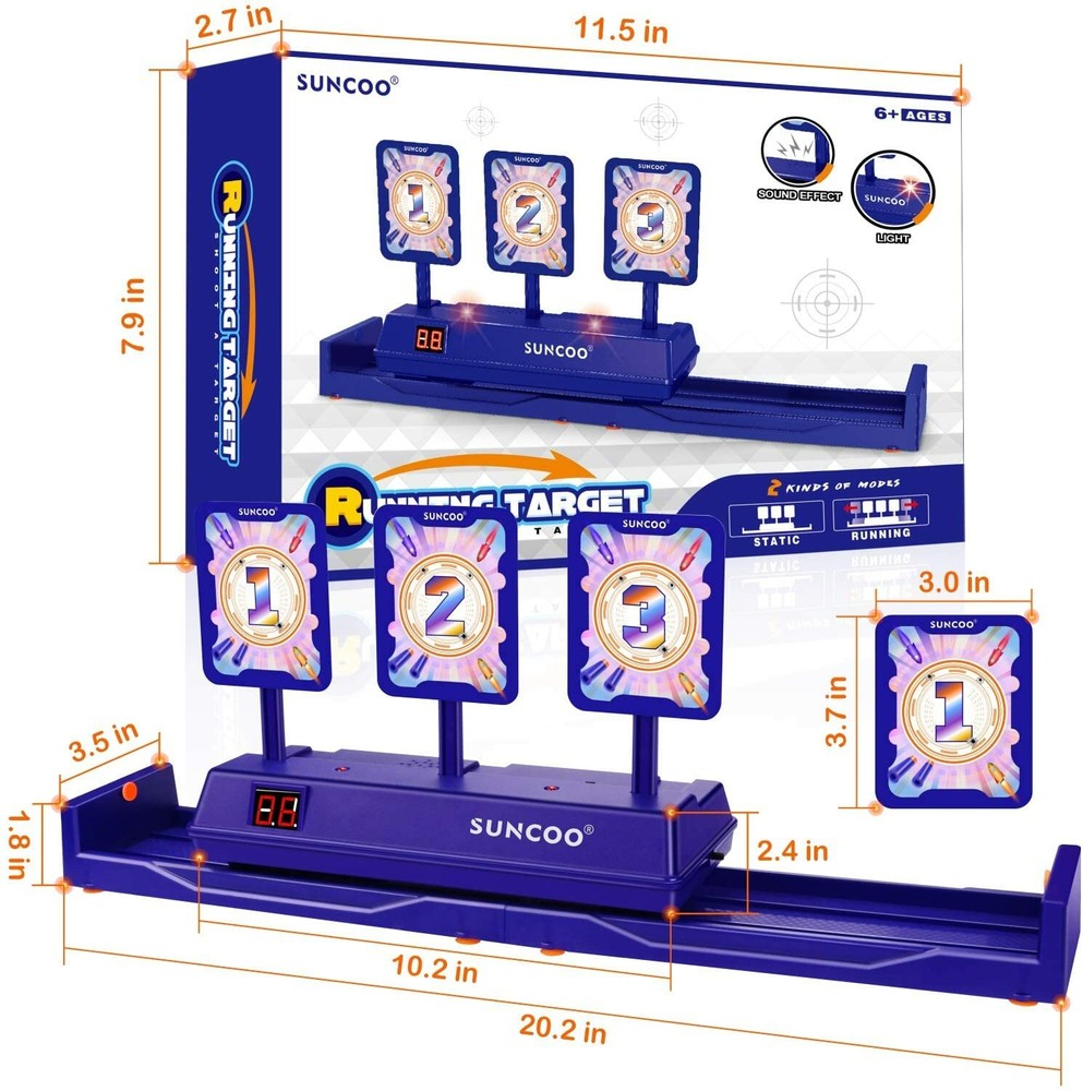 SUNCOO Running Shooting Targets Electronic Scoring Auto Reset Digital Targets