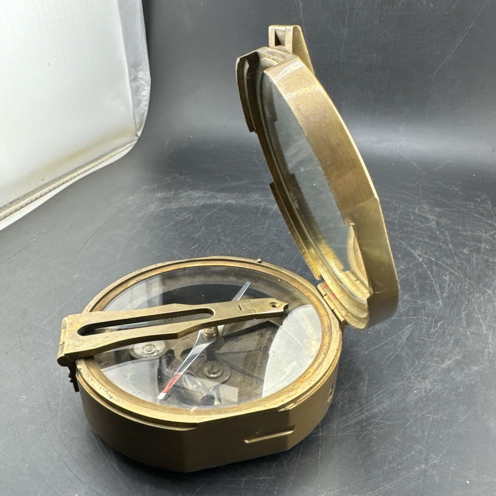 NAUTICAL STANLEY LONDON BRUNTON COMPASS SOLID BRASS NATURAL SHINE