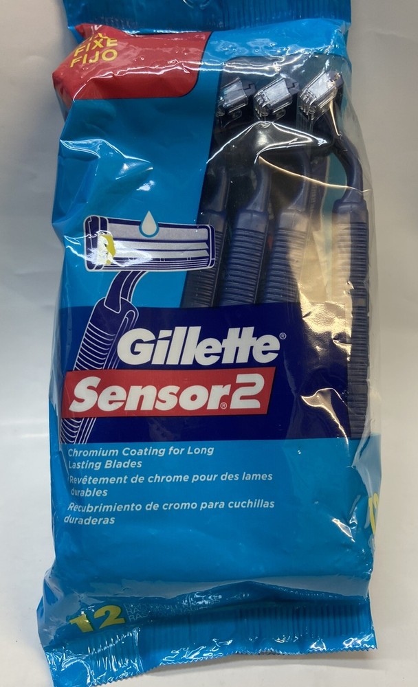 gillette sensor 2 lubrastrip fixed 36 total count disposable razors