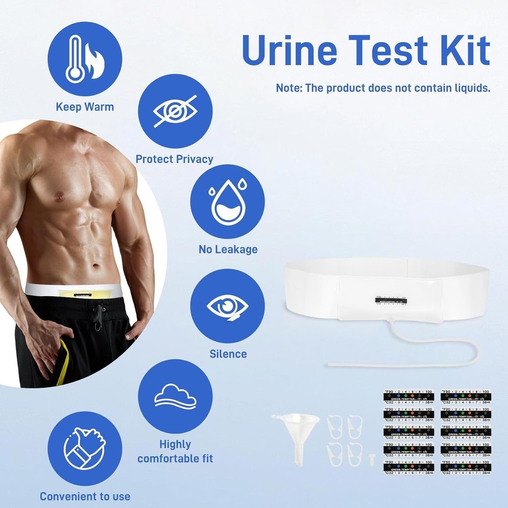 Urine Test Complete Kit – 2 to 4 oz Concealed Sample Bag with Adjustable...