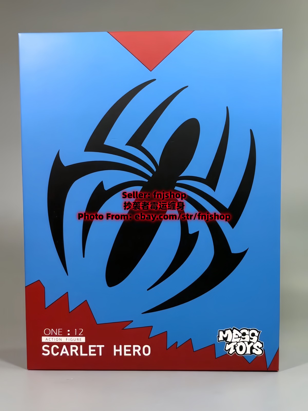 In Stock Hot-New Mess Toys Scarlet Hero Spider-Man Blue Suit 1/12 Action Figure