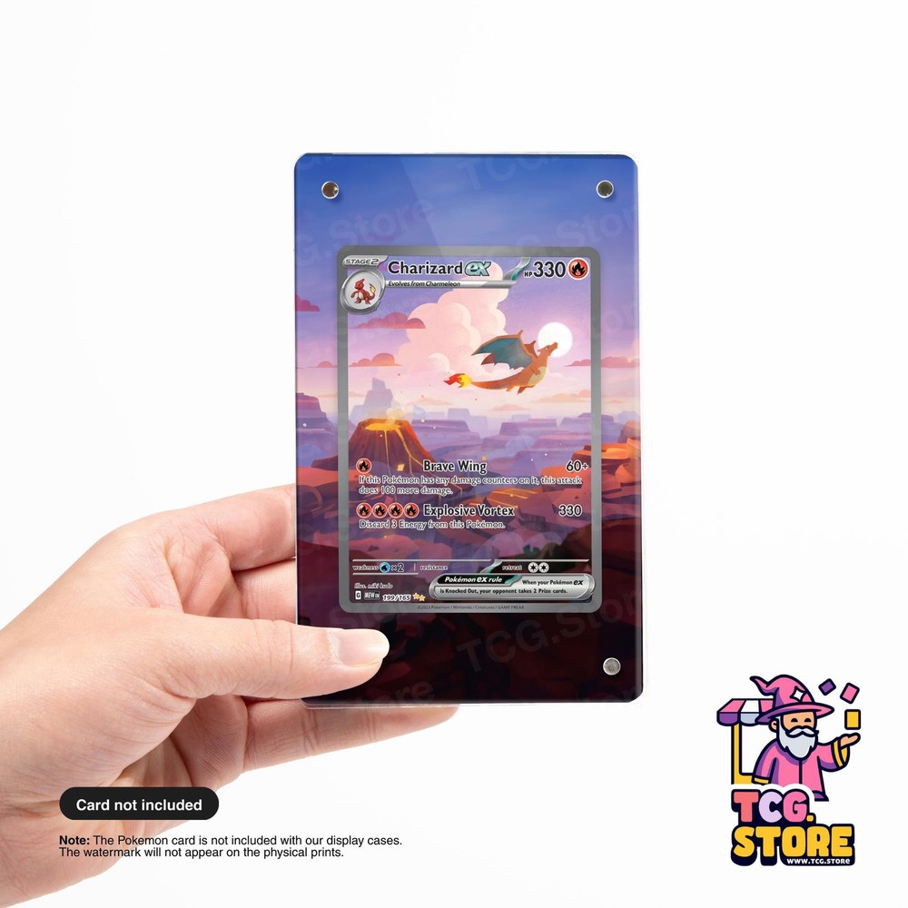 Charizard Ex 199/165 | Pokémon Custom Extended Artwork Display Case