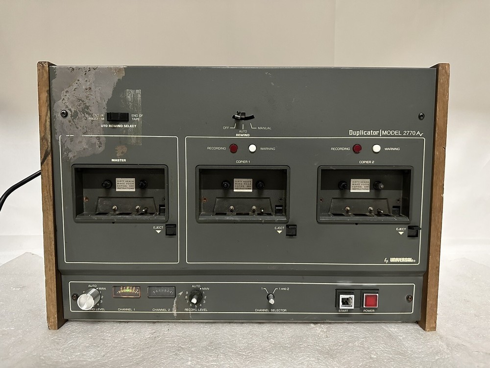 Vintage Wollensak 2770 AV ~ Cassette Tape Duplicator ~ WORKING / MISSING KNOBS
