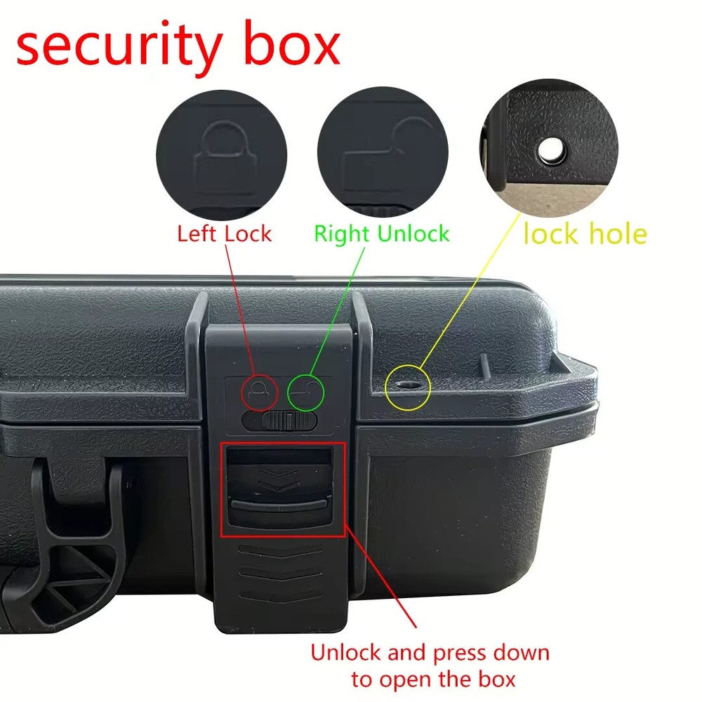 10 Watch Travel Case Waterproof Shockproof Foam Insert Lock