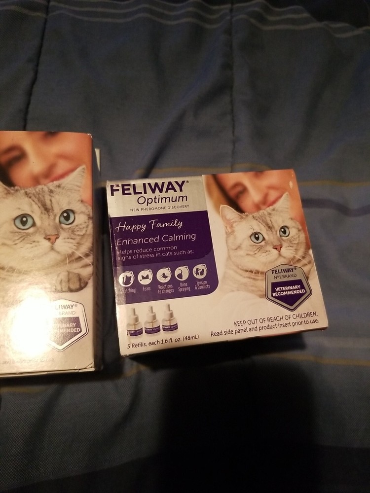 Feliway Optimum Cat Calming Pheromone Diffuser 30 Day+3 Refills -Exp 2025