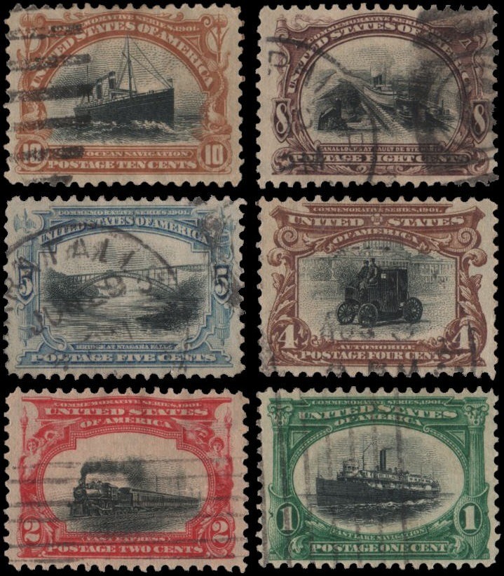 US #294-299 set Used