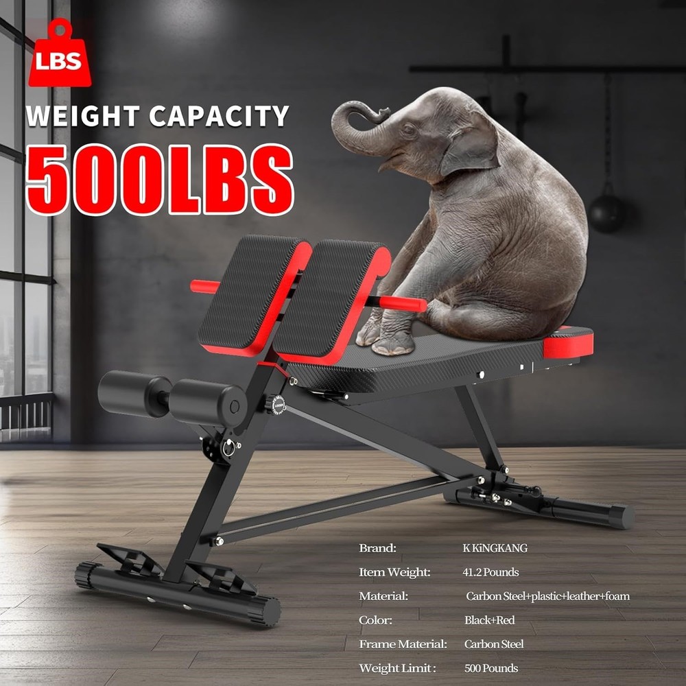 Multi-Functional Adjustable Gym Padded Weight Bench w/ 500LB Capacity