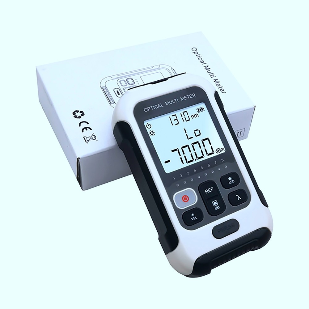 Optical Fiber Power Meter White Fiber Optic Tester For Communication Engineering
