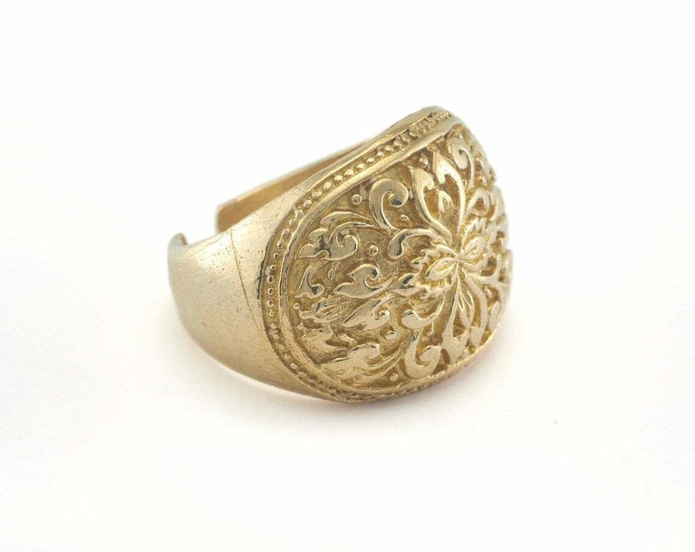 Adjustable Ring Raw brass (21mm 11US inner size - Adjustable ) OZ2132