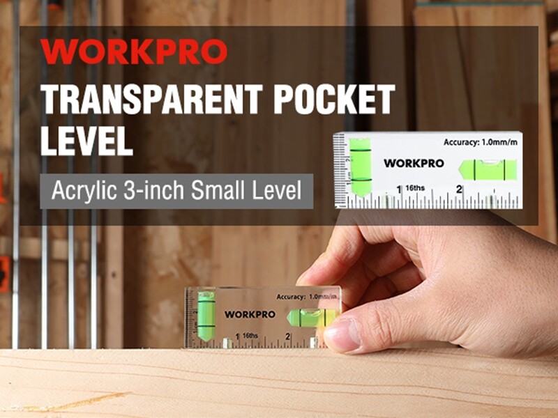 WORKPRO 3Inch Mini Level Tool Small Level Magnetic Level with 2 Bubbles 90°/180°