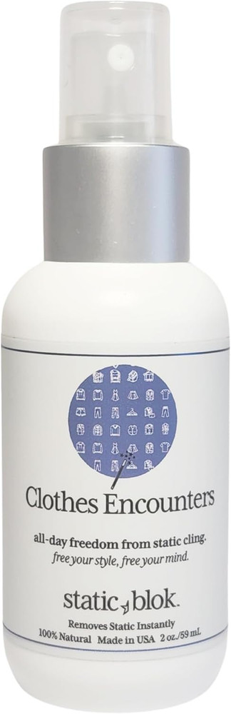 Static Blok Anti-Static Spray for Clothes - Instantly Eliminate Static Cling, Fl