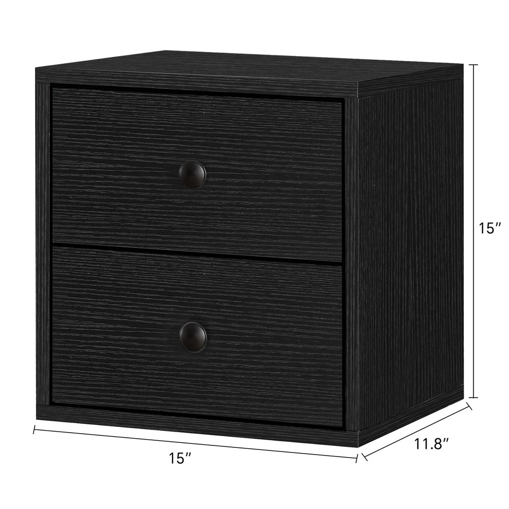 Storage Cube Organizer Stackable Modular Cubby Bookcase Black FMF0001CA5 Magic