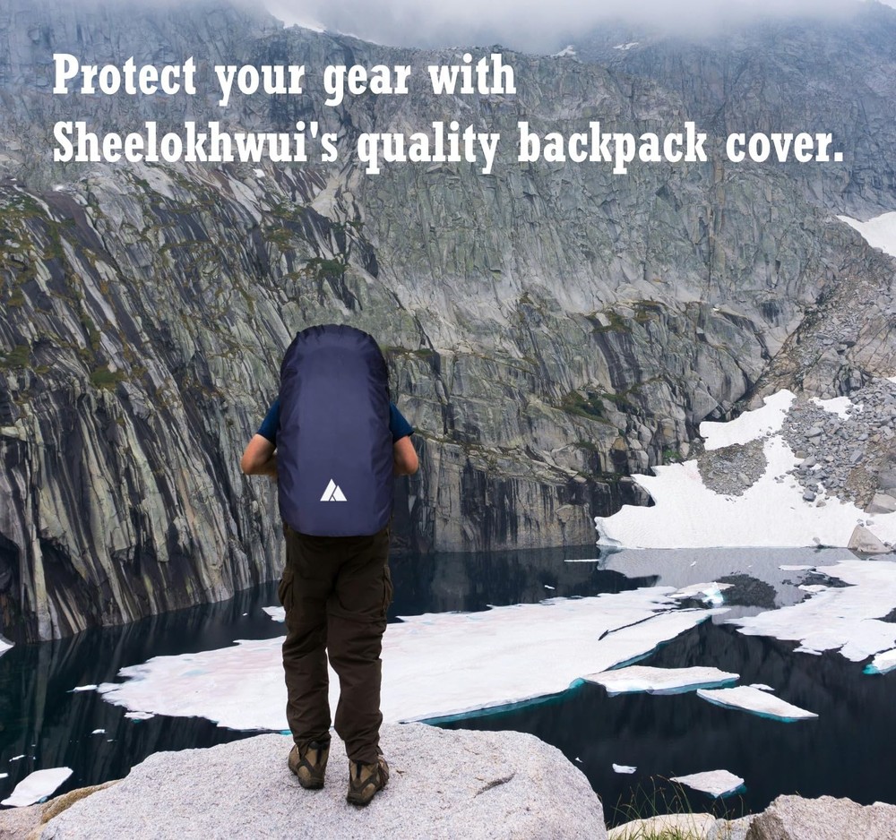 Waterproof Backpack Rain Cover, HeavyDuty Nylon with Adjustable System, Pouch