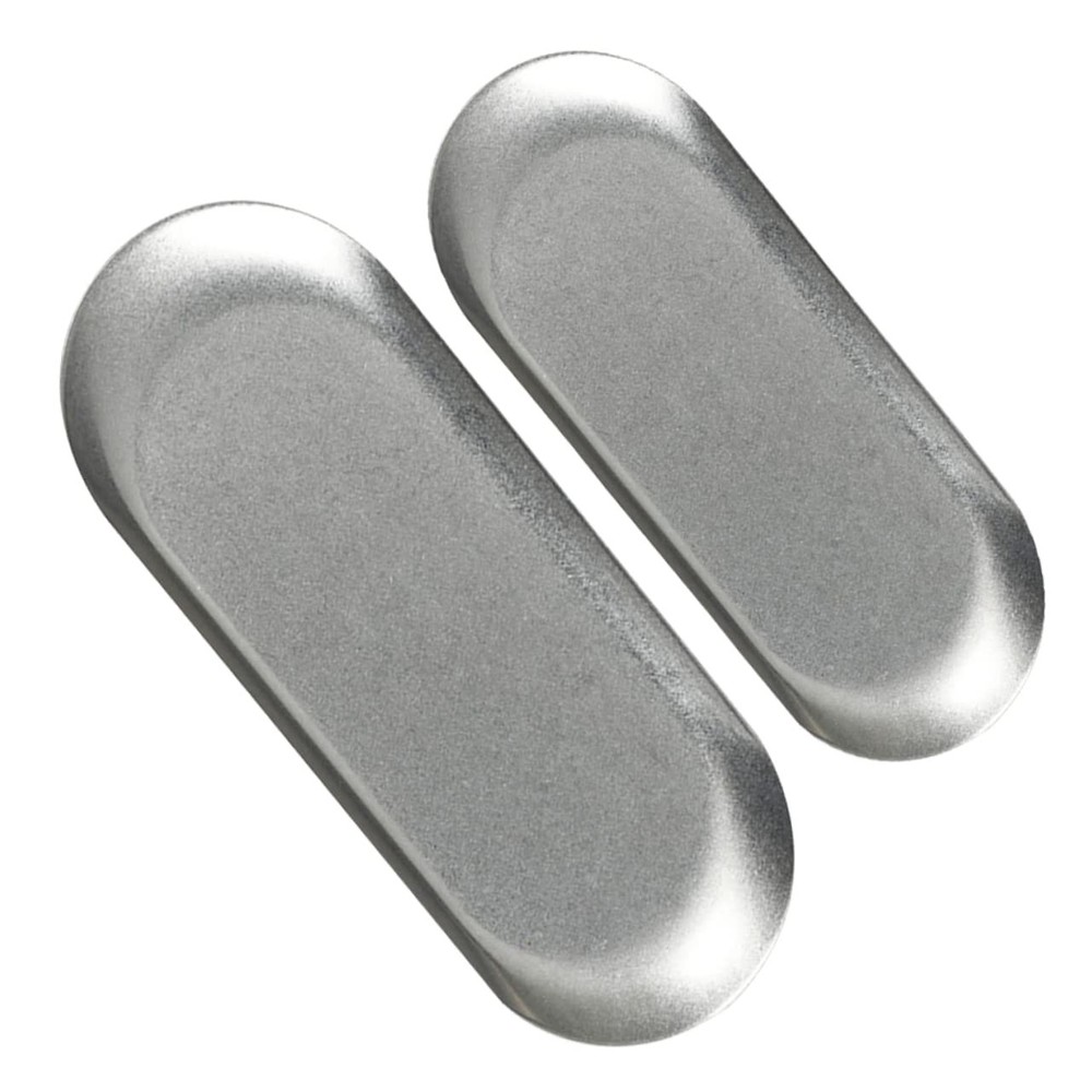 2pcs Oval Shape Metal Serving Tray Stainless Steel Plate Decorative Fruit Tra...