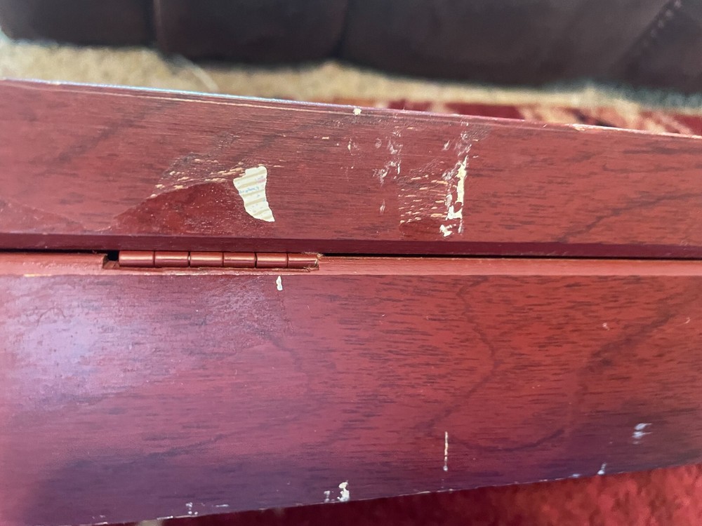 Flatware Silver Ware box Salmon lining 14 1/2" x 3 1/4" x 10 3/4"