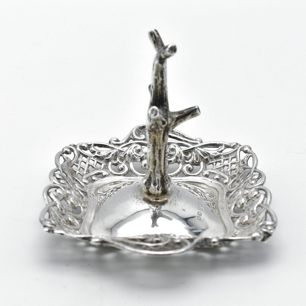 Antique Solid Silver Ring Tree Dish Edwardian 1902