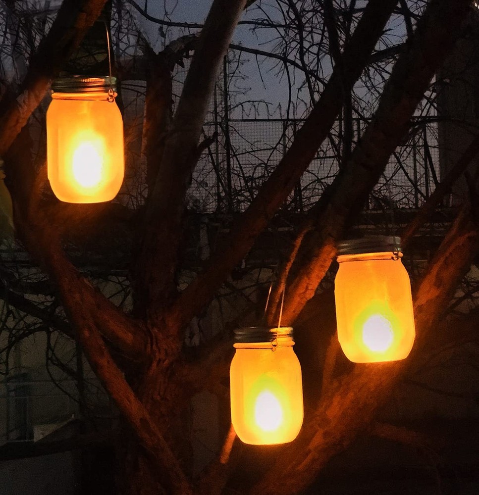 Solar Flicker Torch Lights, 6 Pack Waterproof Dancing Flicker Lanterns Lights...