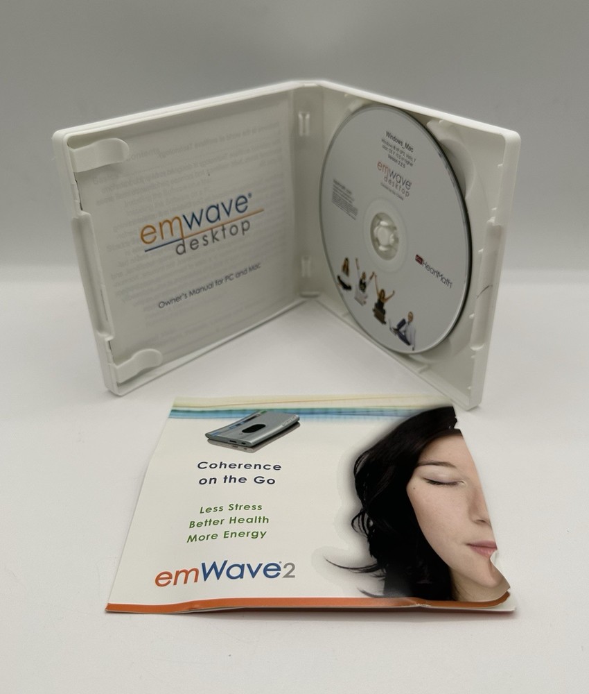 Heartmath EmWave Desktop (PC Or Mac) Software CD Pulse Sensor