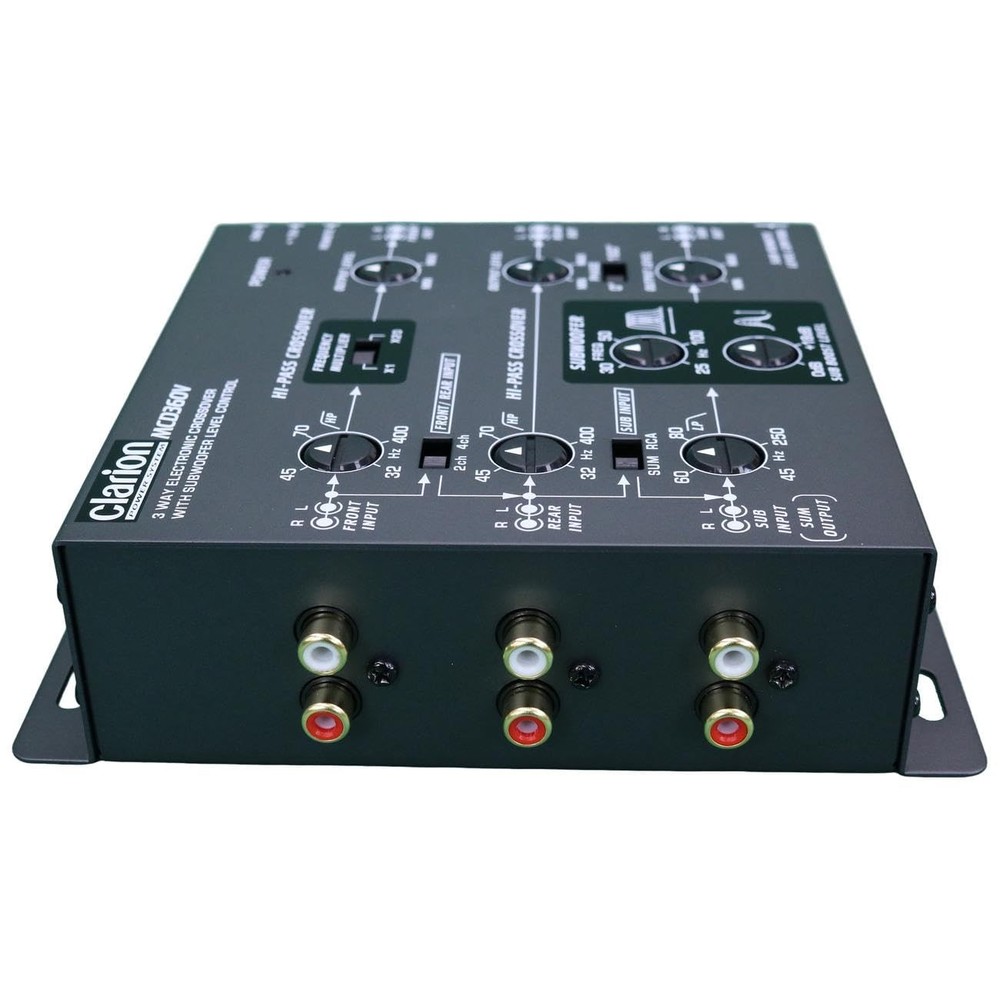 3Way Electronic Crossover with RCA Inputs and Remote Subwoofer Control