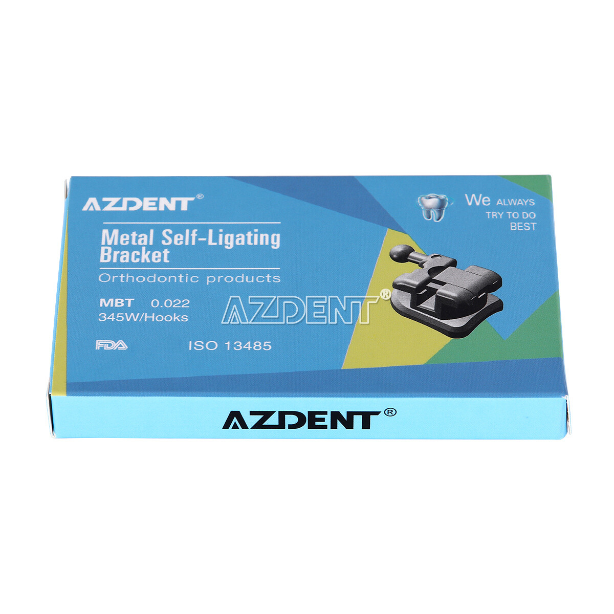AZDENT Brackets de Ortodoncia Dental Autoligado Pasivo MBT/Roth 022 Ganchos 345