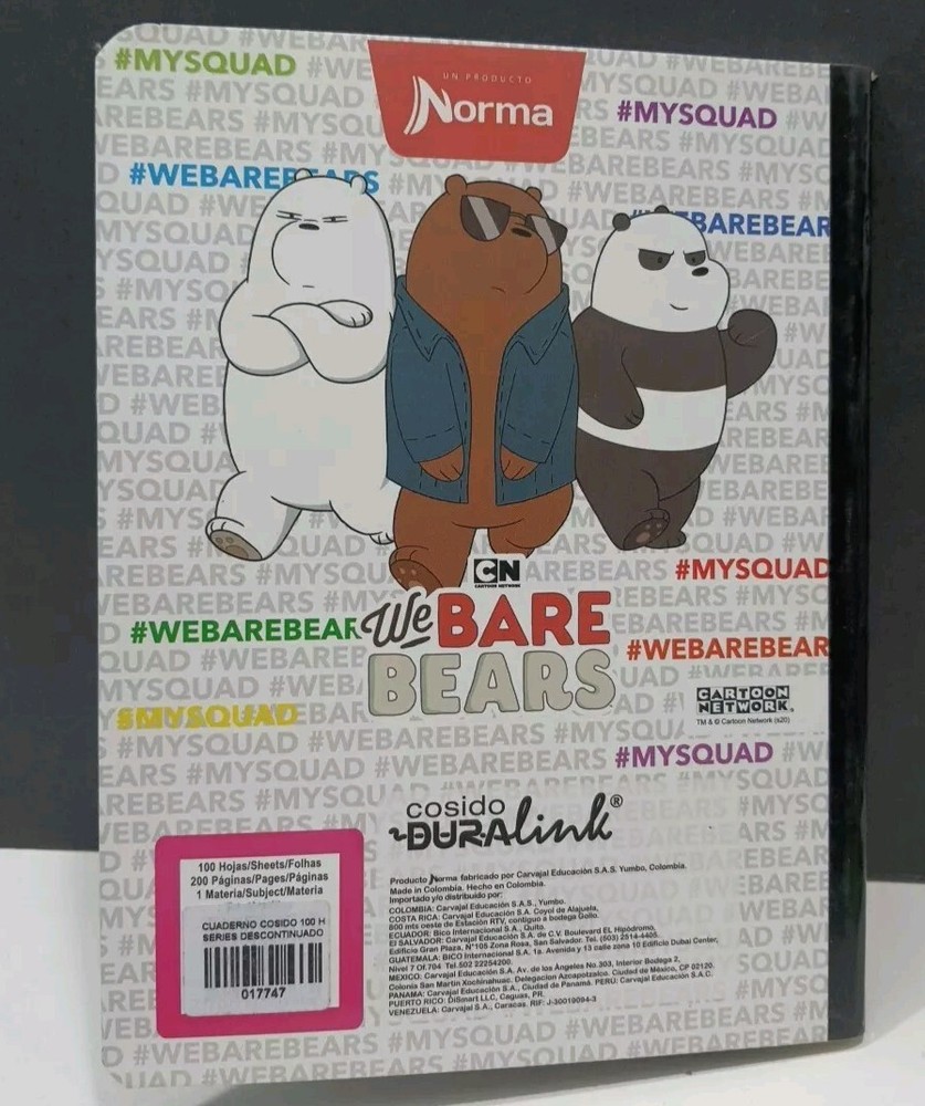 We Bare Bears Primary Handwriting Composition Ruled Journal Notebook 100 Pgs K-2