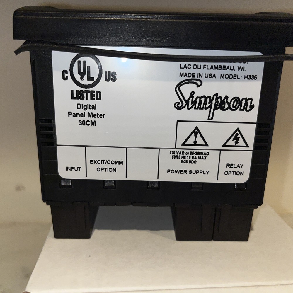 Simpson H335154010 Hawk 3 Digital Panel Meter/Controller H335