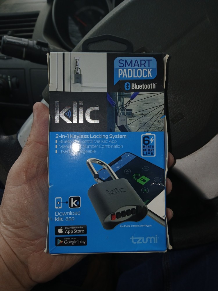 Keyless Padlock Bluetooth Enabled Micro USB (read Description)￼