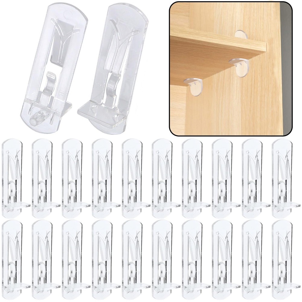 20pcs Plastic Locking Shelf Support Pegs,6mm Shelf Pins ,SelfLocking Bracket ...
