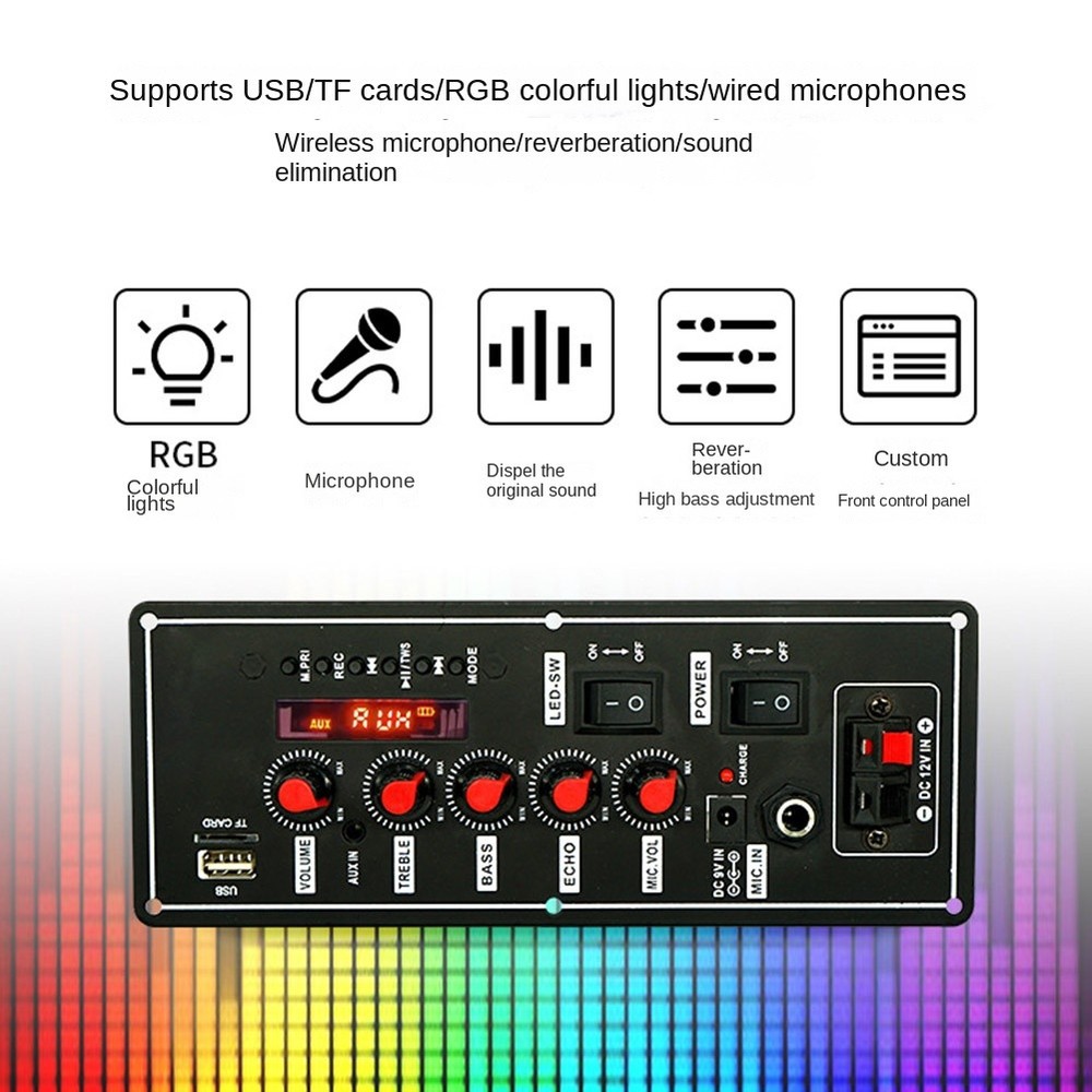 7.4V Amplifier Board Square Dance 2X10W Speaker Amplifier Support Bluetooth9231