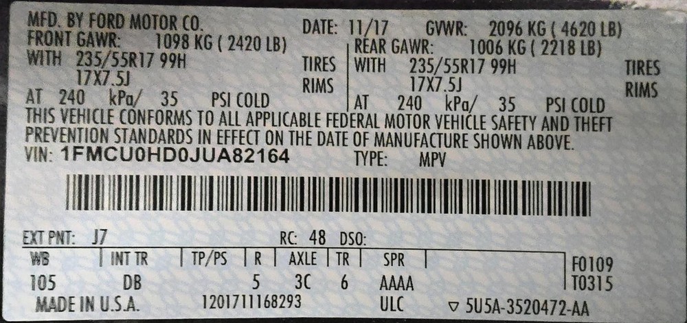 Used A/C Selector Switch fits: 2018 Ford Escape front automatic temperature cont