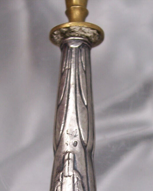 Antique German 800 Sterling Silver & Brass Cake or Pie Lifter Hollow handle